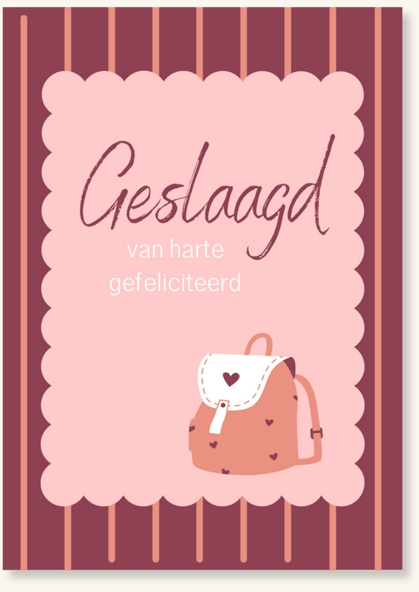 Diversen - Geslaagd roze tas