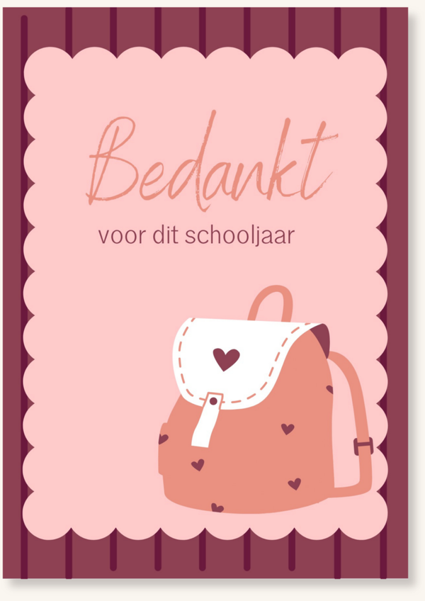 Diversen - Bedankt roze tas