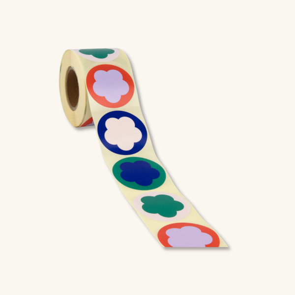 Stickers - Ronde bloemen - 4 stuks