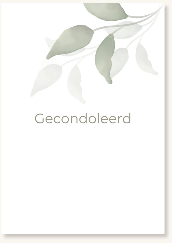 Gecondoleerd - Tak groen