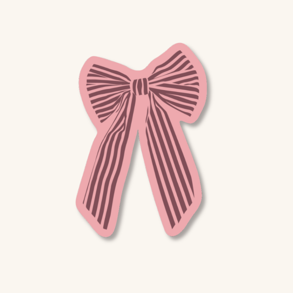 Stickers - Strik roze 5 stuks