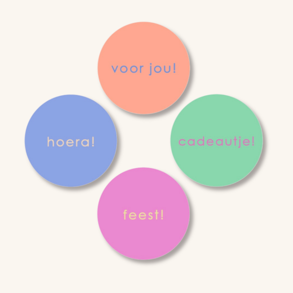 Stickers - Feestmix 4 stuks