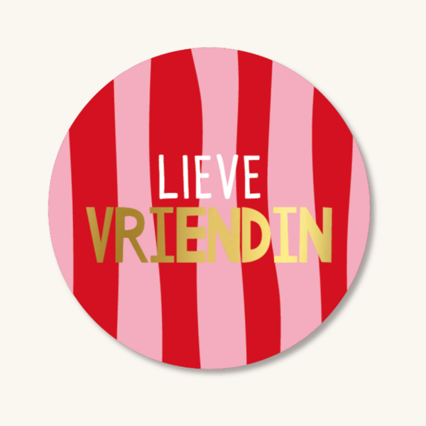 Stickers - Lieve vriendin - 4 stuks