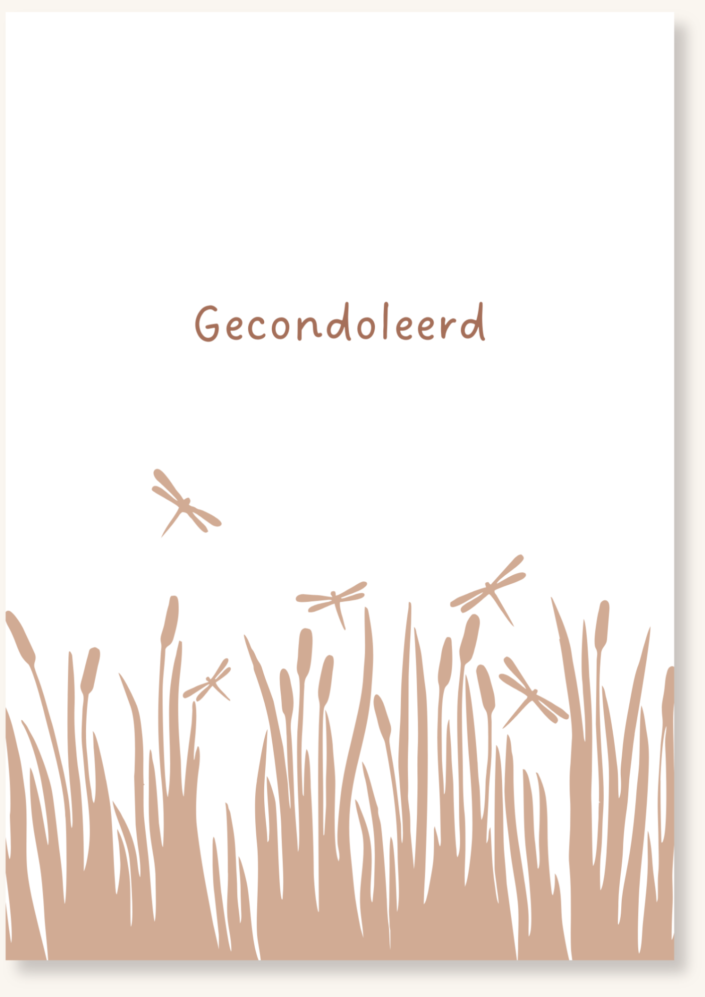 Gecondoleerd - Gras en libelles roze