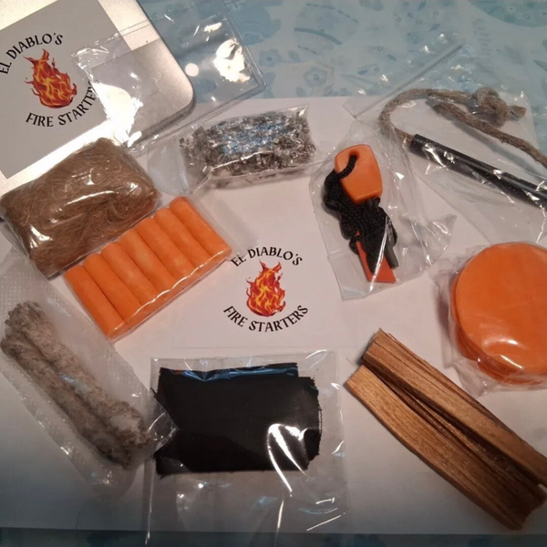 9 PIECE FIRE STARTER KIT FOR $           + SHIPPING