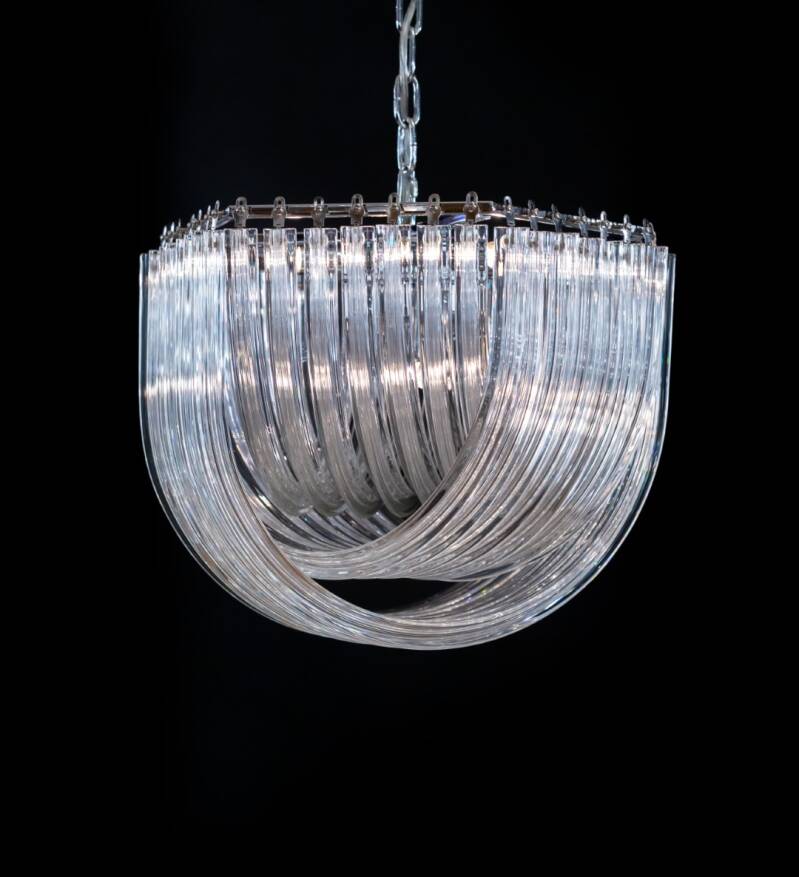 Nr B-19    Crystal-Lamp semi-bent Crystal-Rods make by Schonbern-Crystal No 1