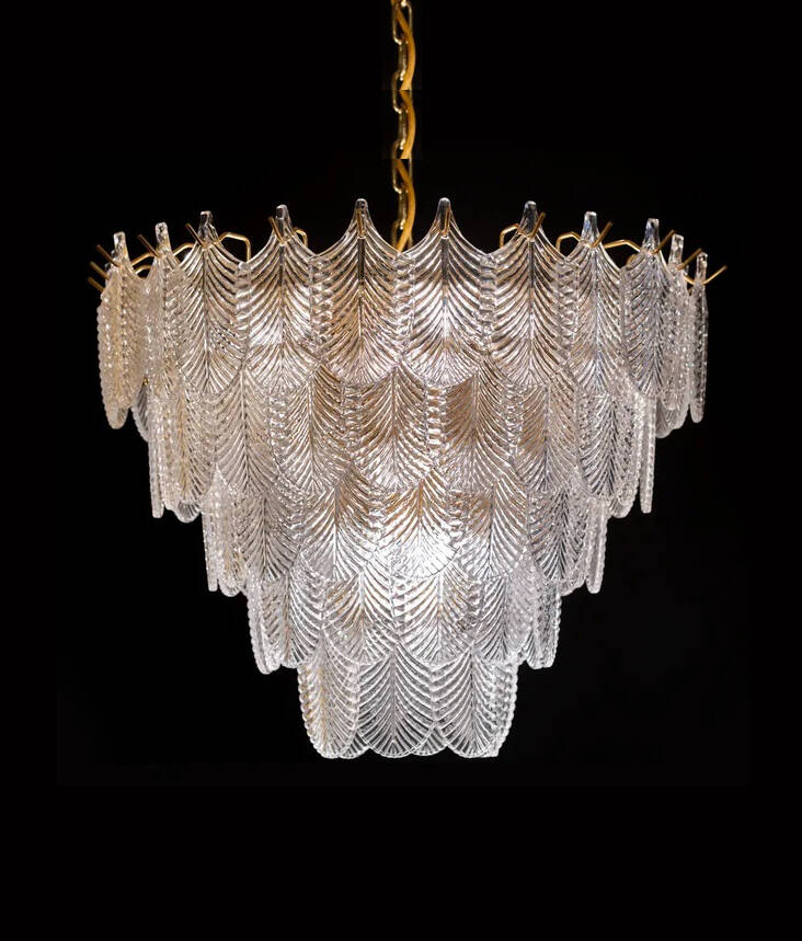 Nr A-14  Design Crystal-boomblad kroonluchter met  Oosterijks/Austria Crystal No 1