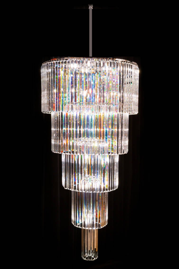 Nr B-9   Moderne kroonluchter voor Salon- of eettafel - Sparkle Spiral No 1