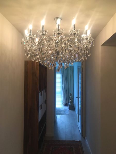 Nr A-34 Kroonluchter Maria Theresia -  Hoog model - Color Silver No 1