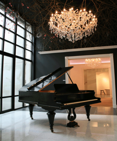 Nr A-26    Crystal chandelier with Swarovski silver color- 125 cm No 1