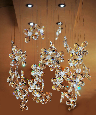 Nr A-23  Foating Butterfly Chandelier with Swarovski crystals No 1