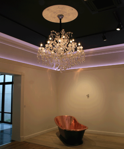 Nr A-25    Crystal Chandelier Maria Theresia silver color - 100 cm No 1