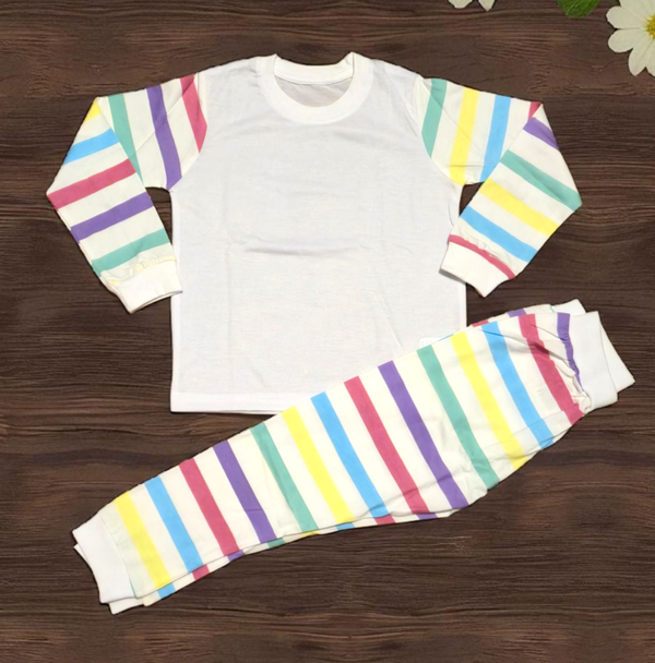 Pastel Rainbow Striped Pyjamas