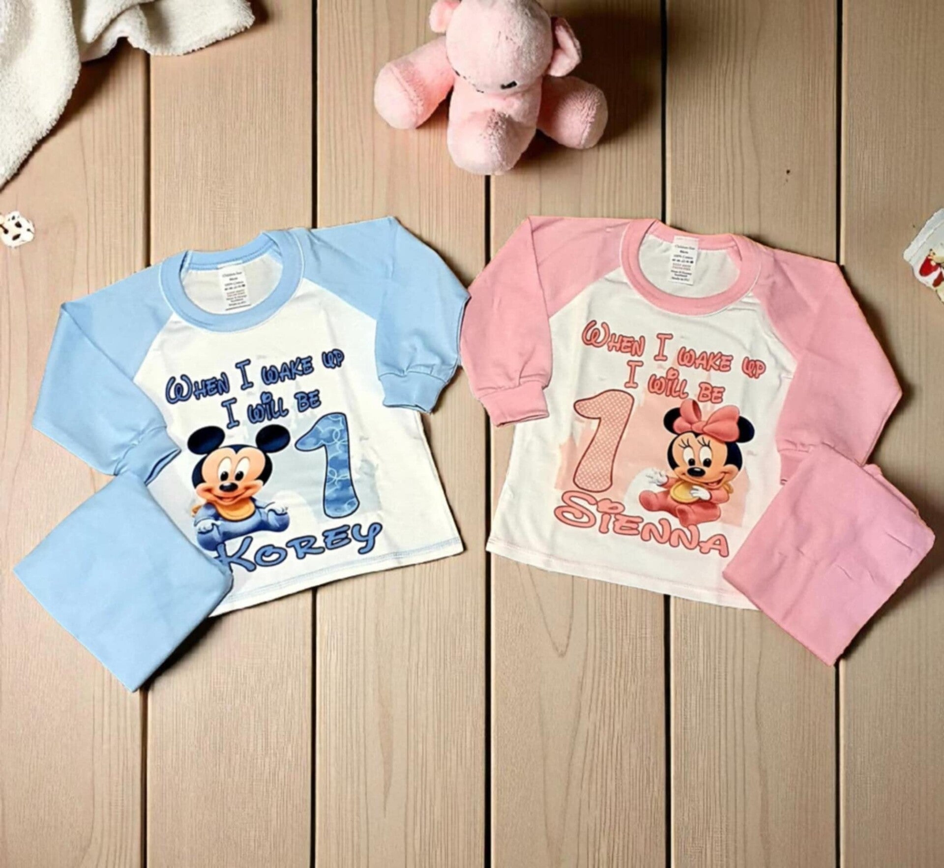 Pyjamas (Blue, Pink or Red)