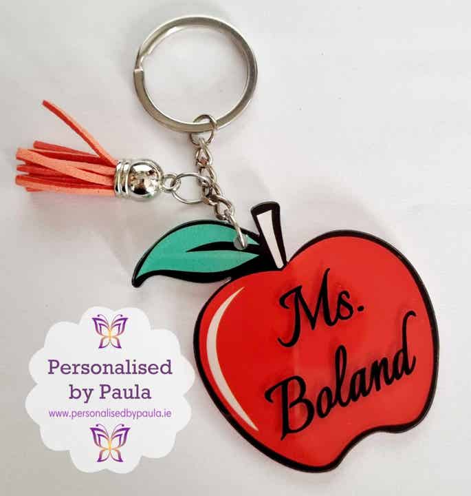 Teacher Apple Keyring