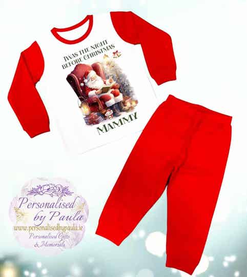 Family Christmas Pyjamas -Red and White