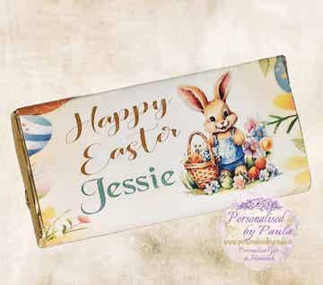Personalised Chocolate Bar from the Easter Bunny