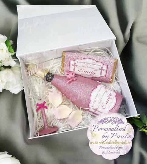 Personalised Communion or Confirmation Nosecco Box Girl (Filled)