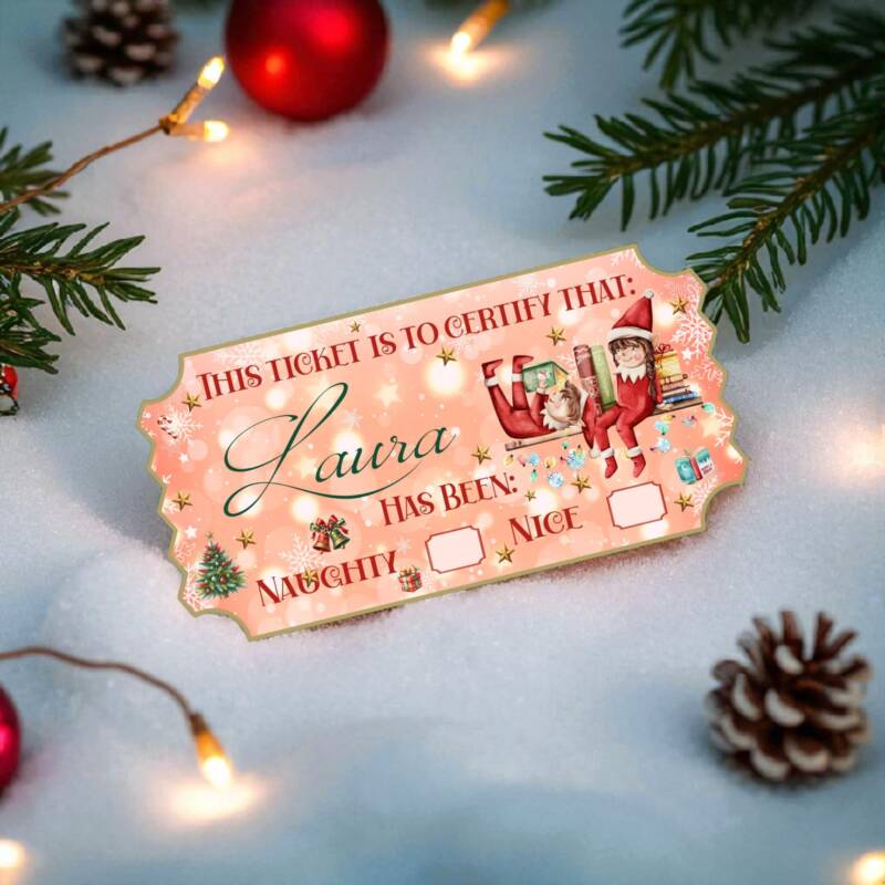 -Elf Naughty or Nice Ticket