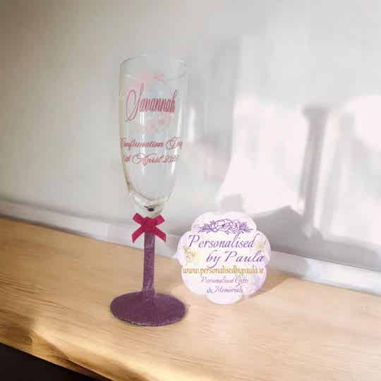 Glitter Champagne Glass