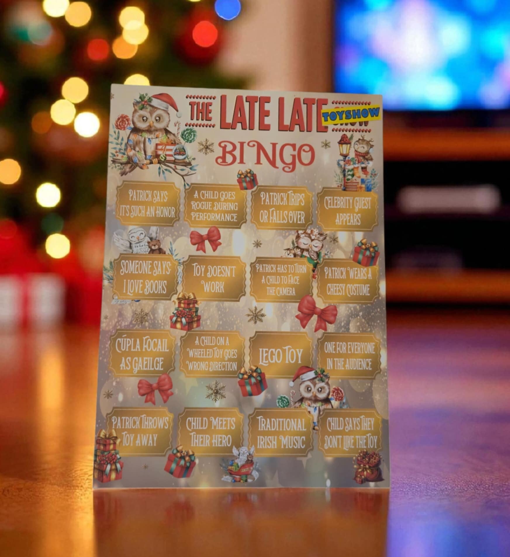 -Late Late Toy Show Bingo Card