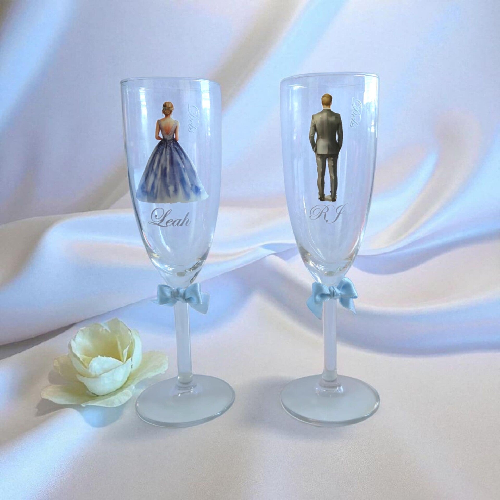 Debs Champagne Flutes in gift box