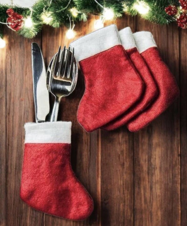 Christmas Cutlery Holder - Stocking