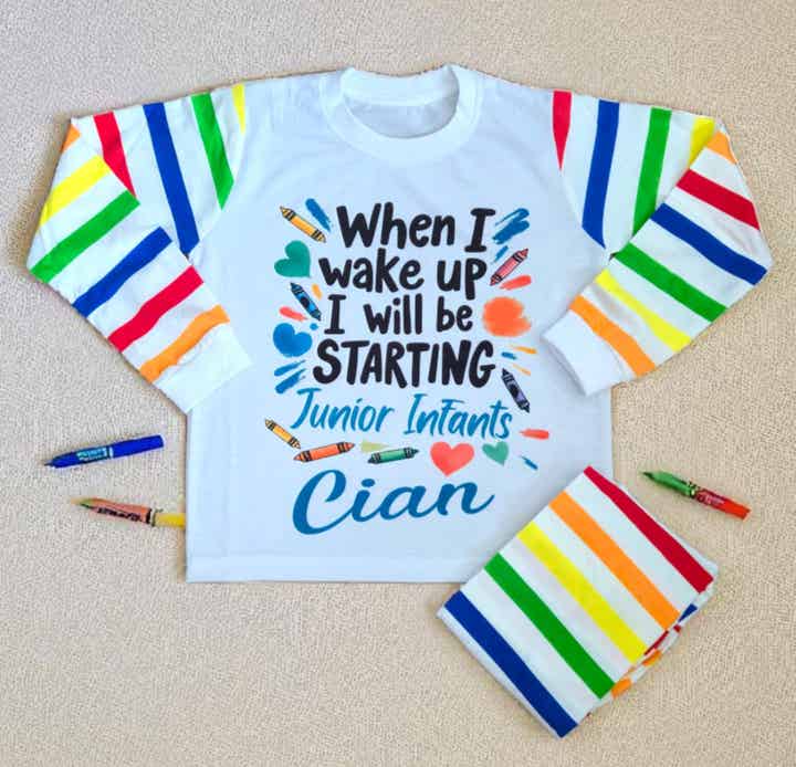 First Day of School Pyjamas -Rainbow