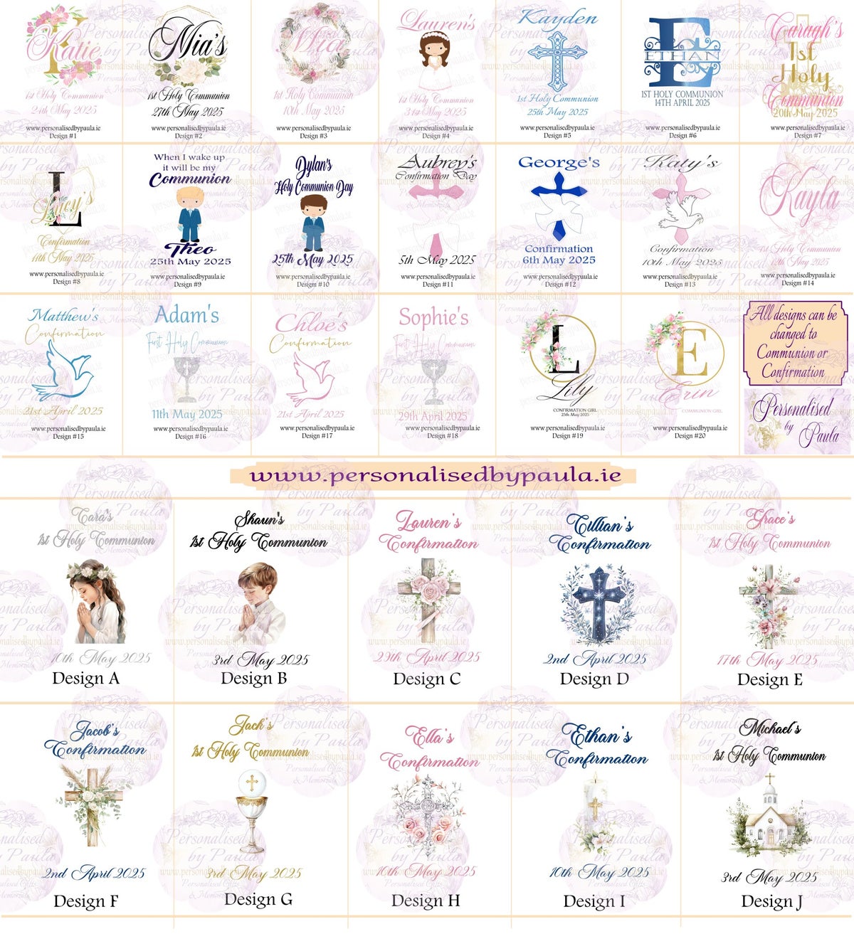 Communion and Confirmation Glass | Personalised By Paula