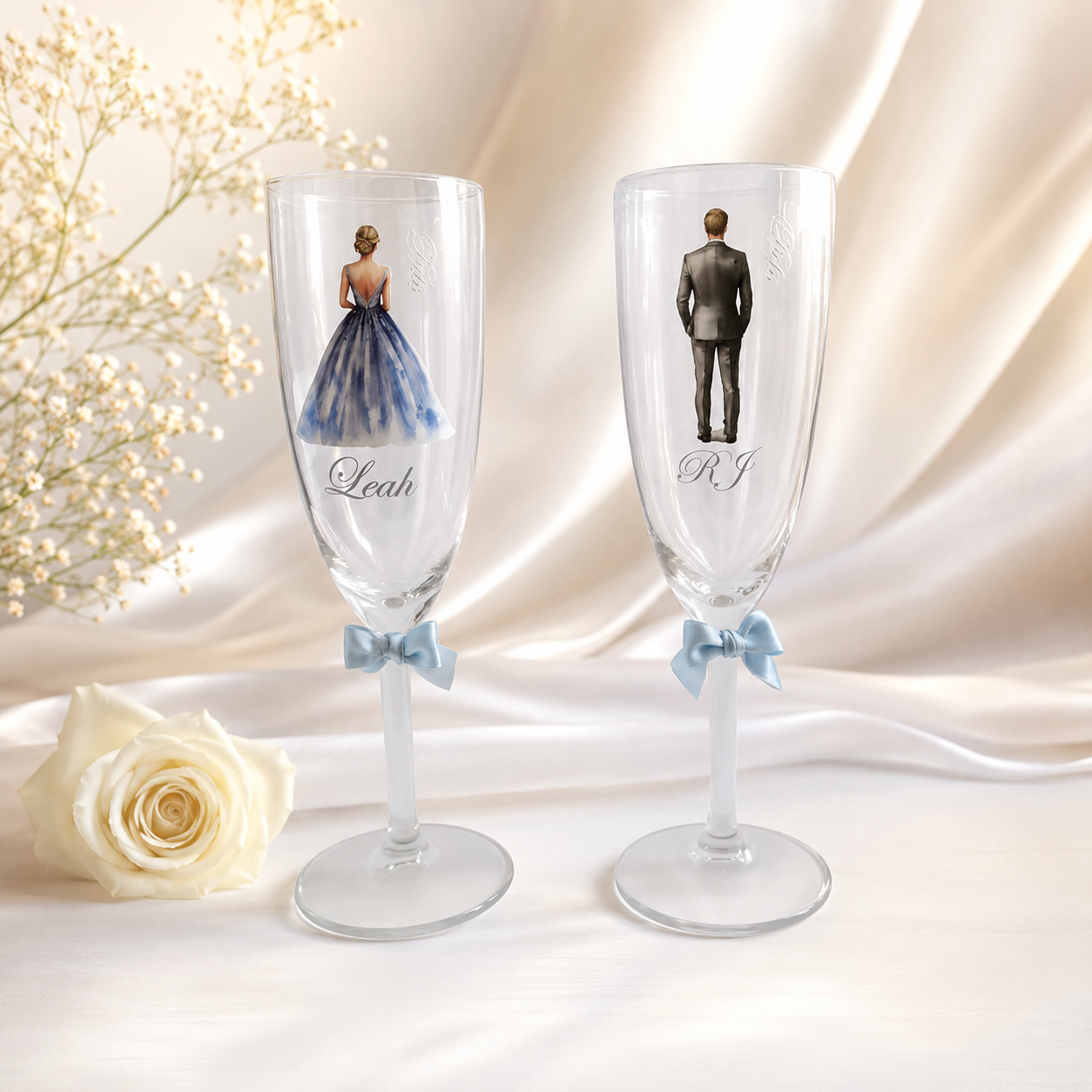 Debs Champagne Flutes in gift box