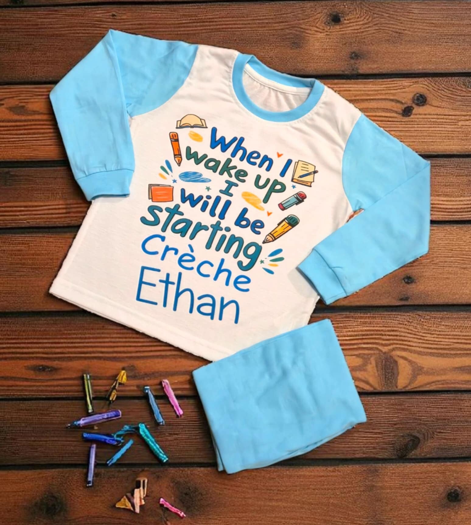 First Day of School Pyjamas Blue