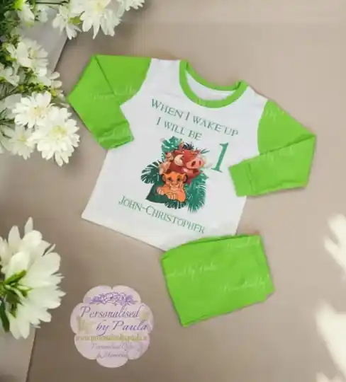 Personalised Pyjamas -Green