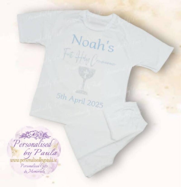 Short Communion & Confirmation Pyjamas Cotton White