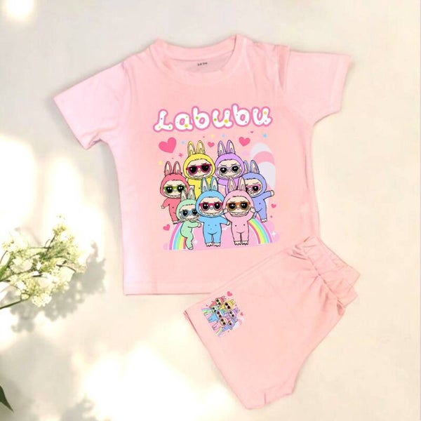 Labubu Cotton Summer Shorts Set- Different Colours