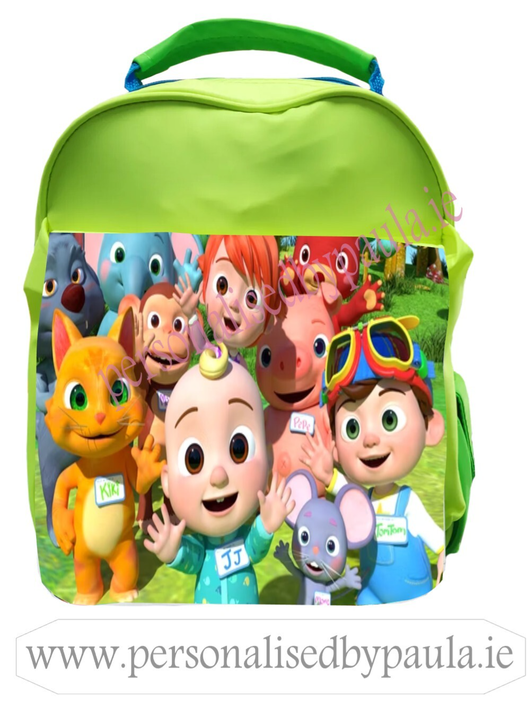 School bag Small Neon Green & Blue