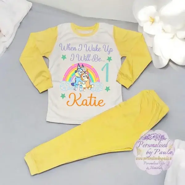 Personalised Pyjamas -Yellow