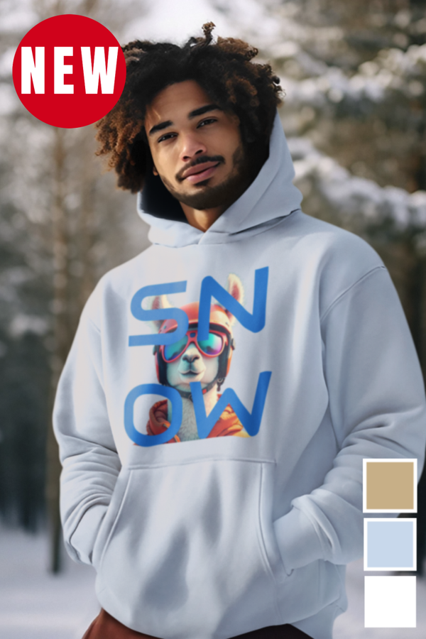 HOODIE SNOW MEN BLUE LOGO