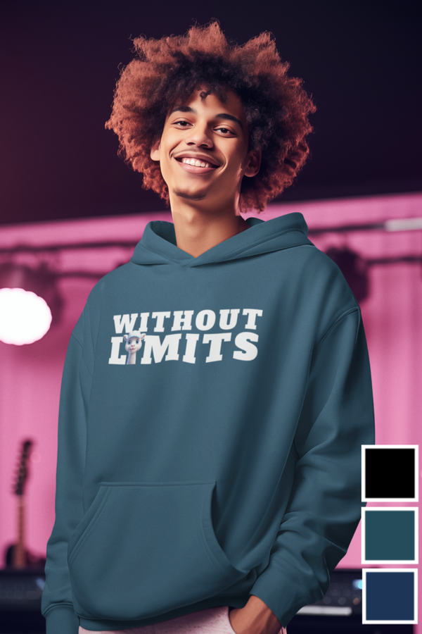 HOODIE WITHOUT LIMITS MEN WHITE LOGO