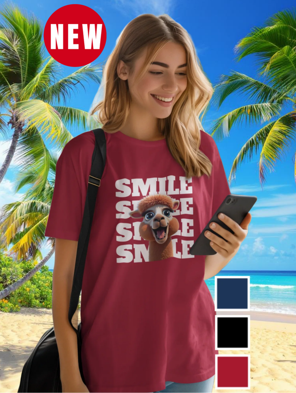 T-SHIRT SMILE WOMEN WHITE LOGO