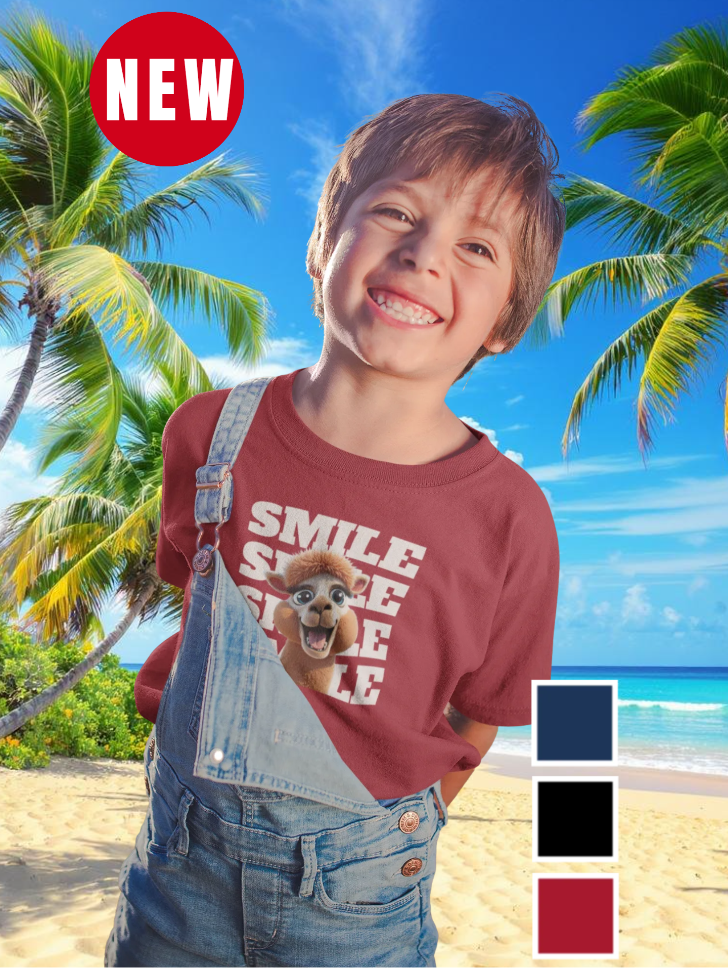 T-SHIRT SMILE WHITE LOGO KIDS