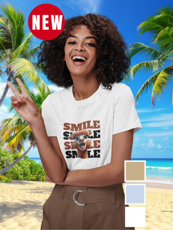 T-SHIRT SMILE WOMEN BLACK LOGO