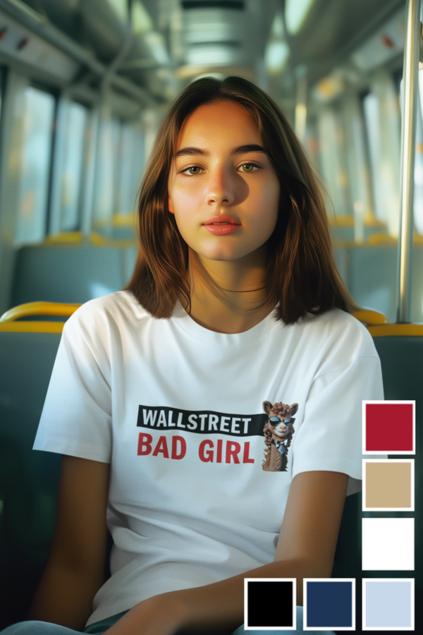 T-SHIRT WALLSTREET BADGIRL BLACK&RED  KIDS