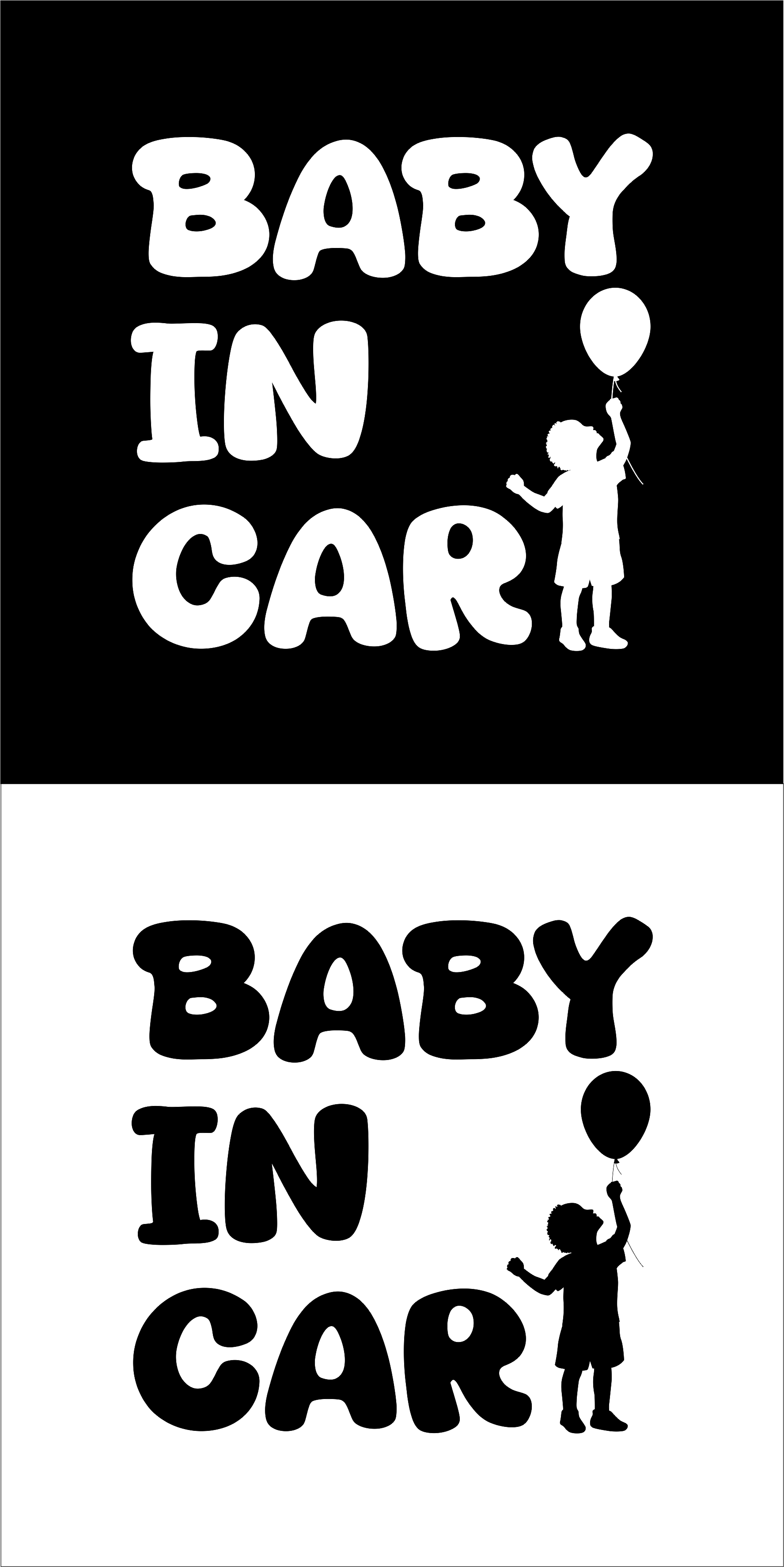 Sticker Baby In Car