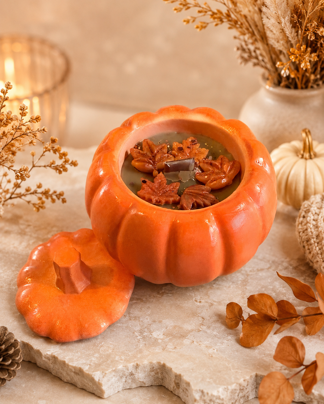 🎃 Pumpkin Spice Kürbis\-Kerze
