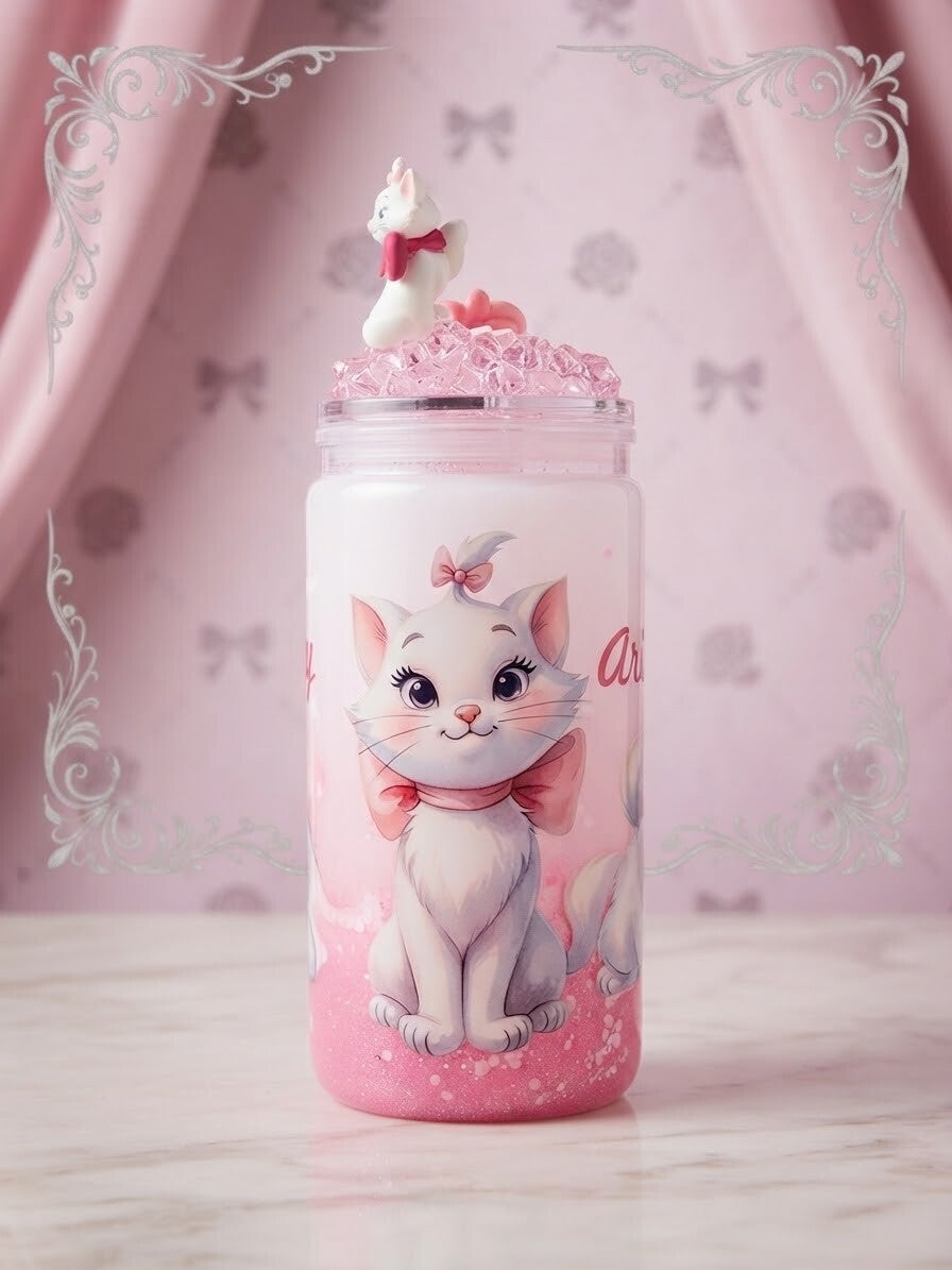 🎀 Marie – 400 ml Becher mit Dekodeckel