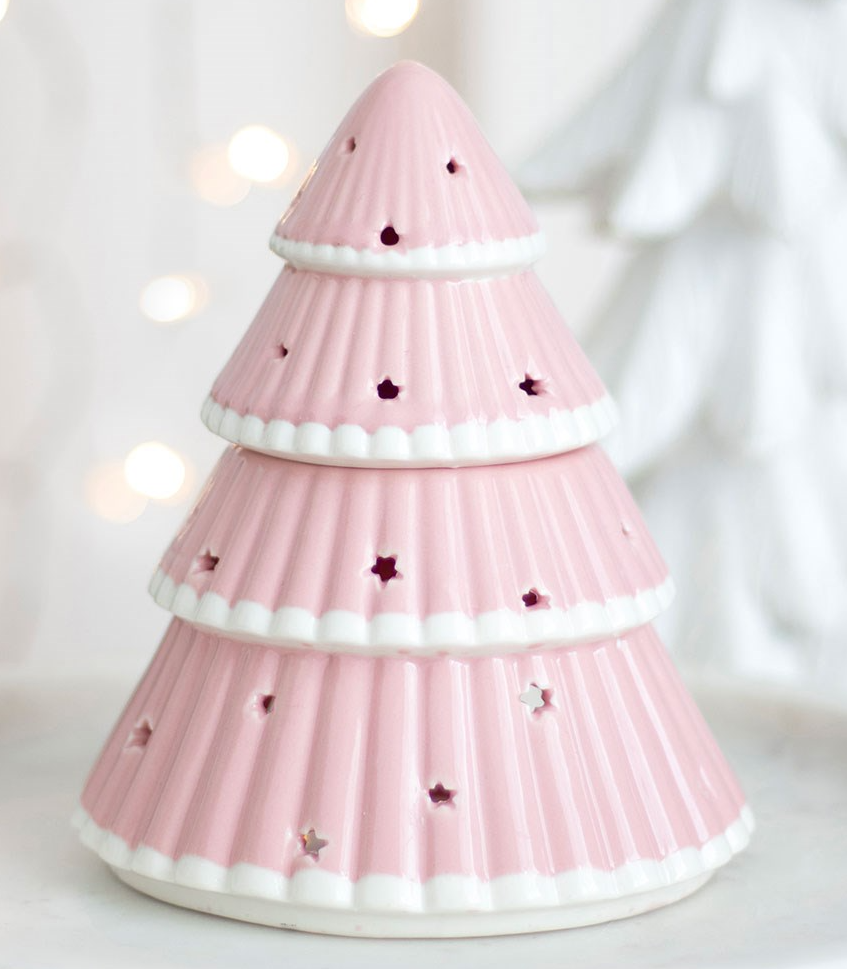 🩷 Pink Christmas Tree – Duftlampe 🎄✨