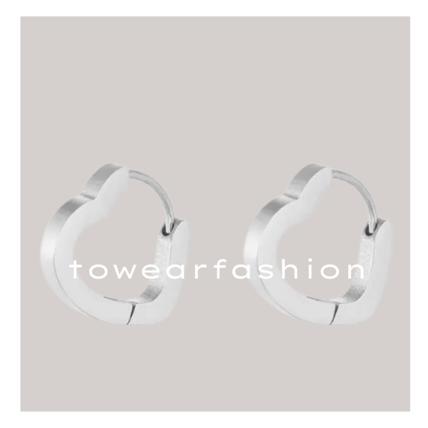 OORBELLEN HART ✦ ZILVER