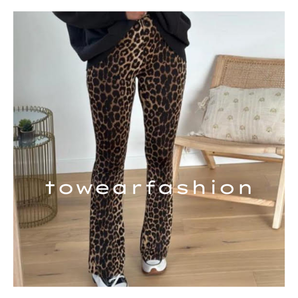 BROEK FLARED ✦ LEOPARD