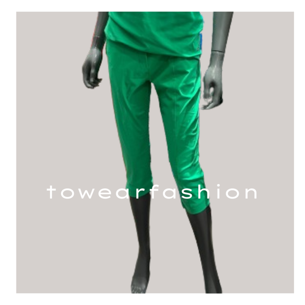 BROEK TRAVELSTOF CAPRI ✦ GROEN ✦ MEPA