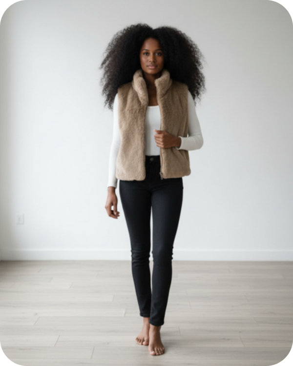 GILET FAYE ✦ TAUPE